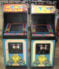 2 Ms. Pac-Man arcade games